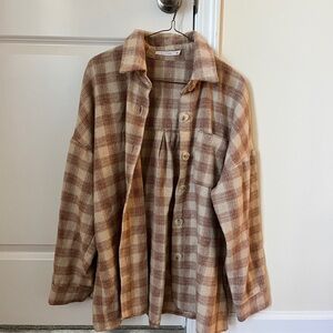 Brown Plaid Shacket Nordstrom